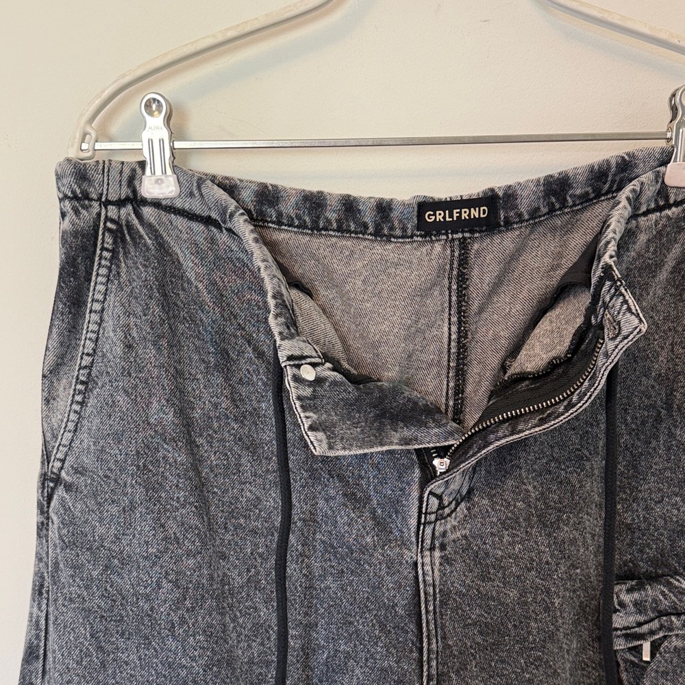 GRLFRND Black Cargo Jeans